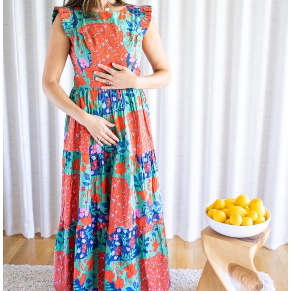 CAROLINA K Mila Floral Maxi Dress with Tie Back